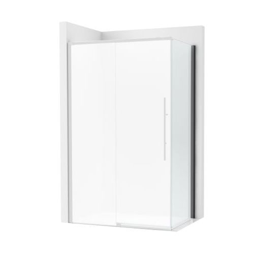Festinstallierte Duschwand - BRISA - ROCA - für Eckeinbau / Hartglas / rahmenlos