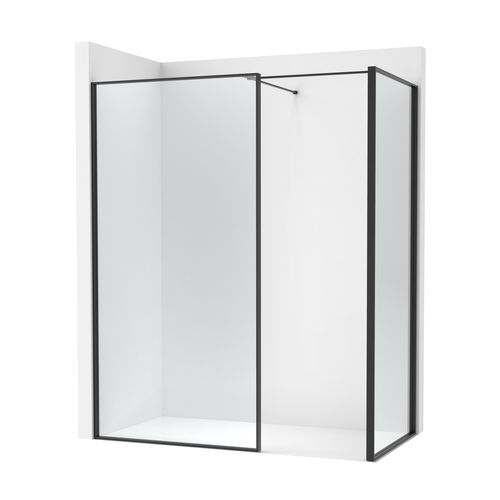 Begehbare Duschkabine - LINE DF + LF  - ROCA - Glas / stationär / für Eckeinbau