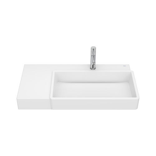 Wand-Waschbecken - TURA - ROCA - Porzellan / Hochglanz / Mattfinish