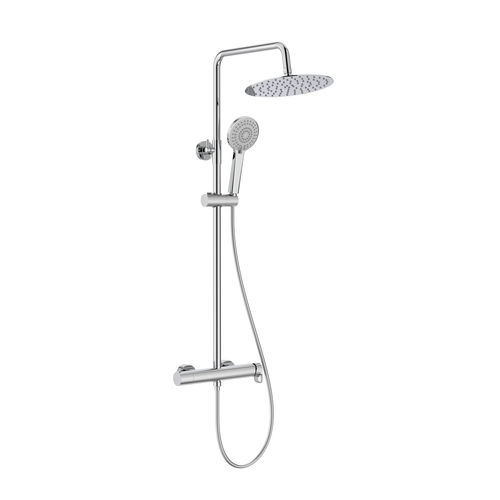 Wandmontierte Duschsäule - VEGA PLUS - ROCA - modern / mit Handbrause / mit Schiene