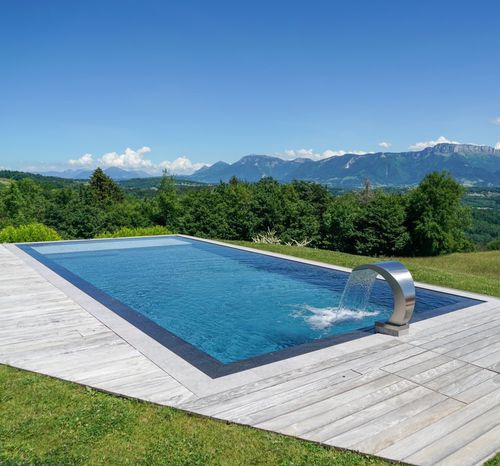 Endlos-Schwimmbecken - Diffazur Piscines - Überlauf / maßgefertigt / für Außenbereich