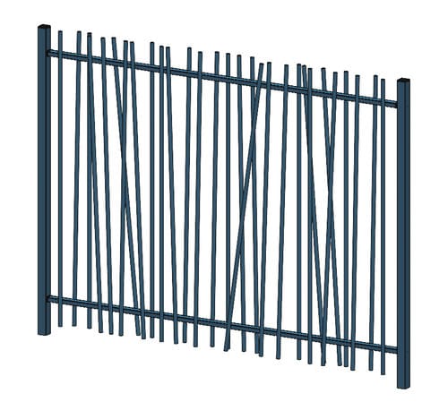 Zaun mit Stangen - EXALT® OBLIC  - DIRICKX - für Wohnhaus / für öffentliche Bereiche / Spielplatz