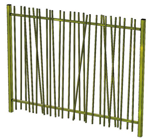 Zaun mit Stangen - EXALT® K-RÉ - DIRICKX - für Wohnhaus / für öffentliche Bereiche / galvanisiertem Stahl