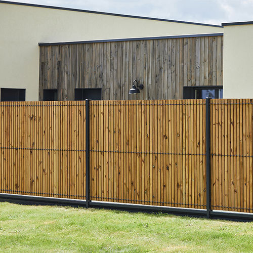 Lamellenzaun - LIXO&reg; WOOD 22 MM - DIRICKX - für Wohnhaus / Kiefer / gerade