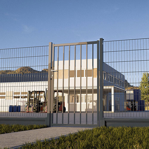 Einflügeliges Tor - XYLIO® B20 - DIRICKX - galvanisiertem Stahl / mit Stangen / grün