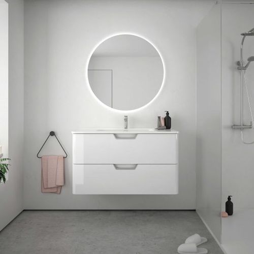 Wandhängender Waschtisch-Unterschrank - LIFE - ROYO GROUP - freistehend / Holz / modern