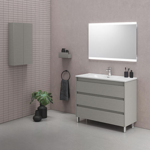 Wandhängender Waschtisch-Unterschrank - SANSA - ROYO GROUP - freistehend / Nussbaum / modern