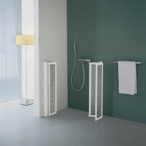 Faltbare Duschwand - B3625 - SAMO - für Eckeinbau / Hartglas / Transparentglas