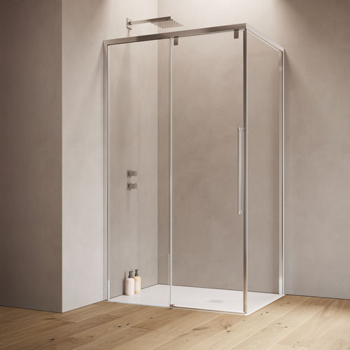 Schiebeduschwand - PORTA SCORREVOLE B8880 - SAMO - quadratisch / rechteckig / für Eckeinbau