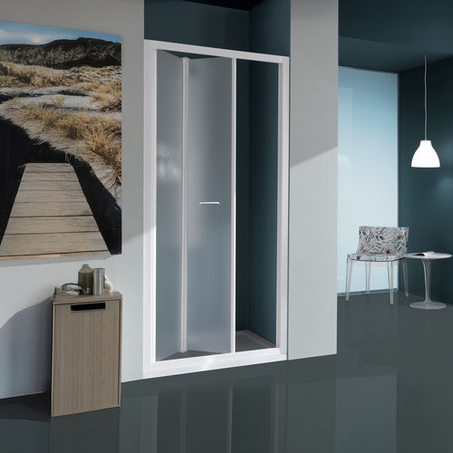 Faltbare Duschwand - B7807 - SAMO - für Nischen / Hartglas / Transparentglas