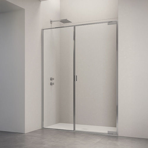 Einflügelige Duschwand - PORTA BATTENTE PIVOT SU FISSO IN LINEA B1740 - SAMO - rechteckig / für Nischen / Hartglas