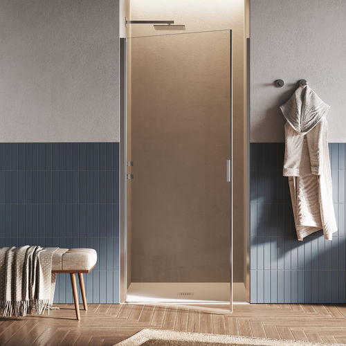 Einflügelige Duschwand - HINGED DOOR B2800 - SAMO - rechteckig / für Nischen / Hartglas