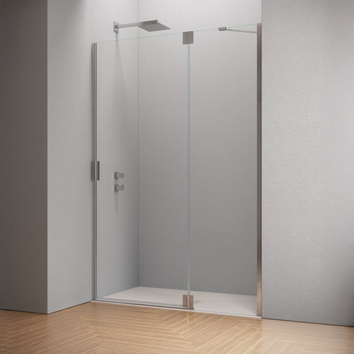 Einflügelige Duschwand - HINGED DOOR WITH INLINE FIXED PANEL B3110 - SAMO - rechteckig / für Nischen / Hartglas
