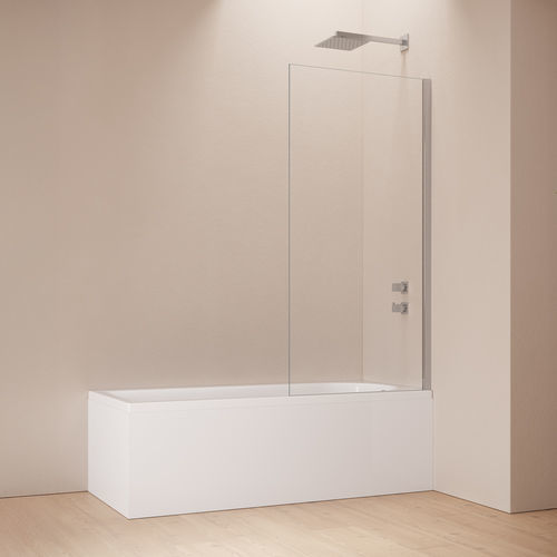 Feststehender Badewannen-Duschwand - PARETE FISSA B8655 - SAMO - Hartglas / 1 Paneel / Milchglas