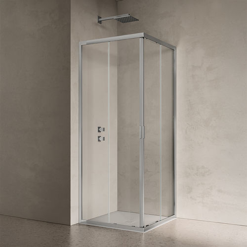 Schiebeduschwand - COMPLETE SLIDING DOOR CORNER B6412 - SAMO - für Eckeinbau / für Eckeinbau / umkehrbar