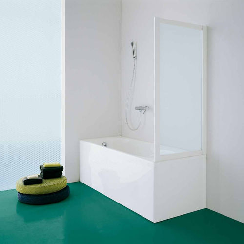 Feststehender Badewannen-Duschwand - B1393 - SAMO - Hartglas / 1 Paneel / Transparentglas