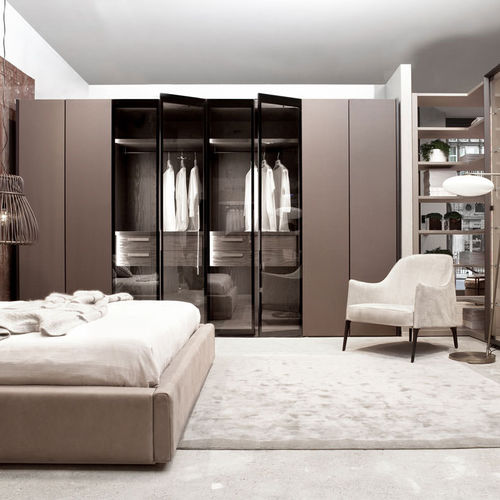 Moderner Kleiderschrank - VISION - Tisettanta - Metall / Holz / Glas