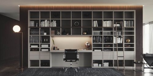 Moderne Wohnwand - METROPOLIS - Tisettanta - lackiertes Holz / für TV / mit Schublade