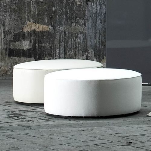Moderne Ottomane - KOMPASSO - Tisettanta - Stoff / Leder / rund