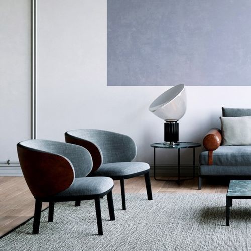 Moderner Sessel - PANAREA - Tisettanta - Stoff / Leder / Sperrholz