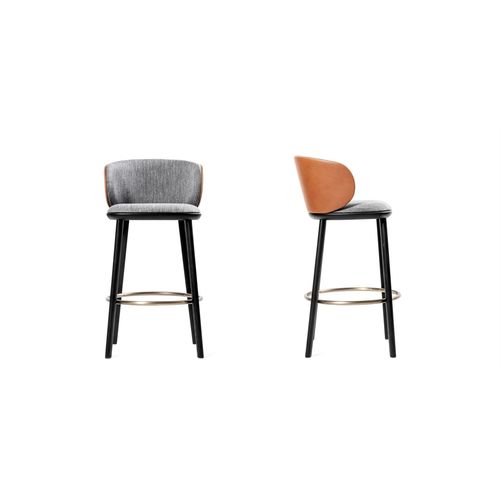 Leder-Barstuhl - PANAREA - Tisettanta - modern / für den Innenraum / Stoff