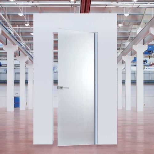Tür für Innenbereich - SYNTESIS® - ECLISSE - Glas / anodisiertes Aluminium / einflügelig