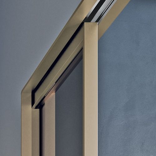 Holztürprofil - MIMESI - ECLISSE - Aluminium / Glas / Dekorputz
