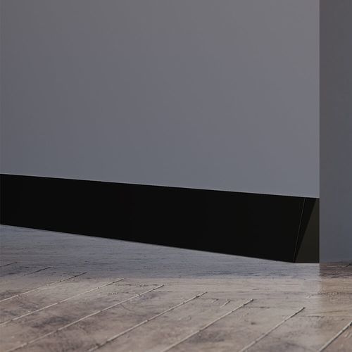 Weiße Zierleiste - DELTA - ECLISSE - schwarz / Aluminium / vorlackiert