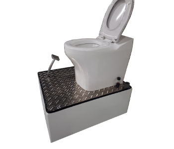 Freistehendes WC - ANGLAISE 1200 - SANITEC - PAREO - Keramik / Harz / für Gewerbegebrauch