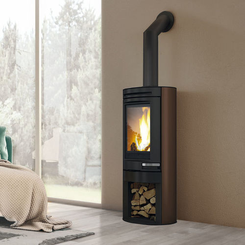 Holz-Kaminofen - TALLY EVO - EDILKAMIN - 5 kW...10 kW / freistehend / modern