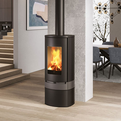 Holz-Kaminofen - CODE EVO - EDILKAMIN - 5 kW...10 kW / freistehend / modern
