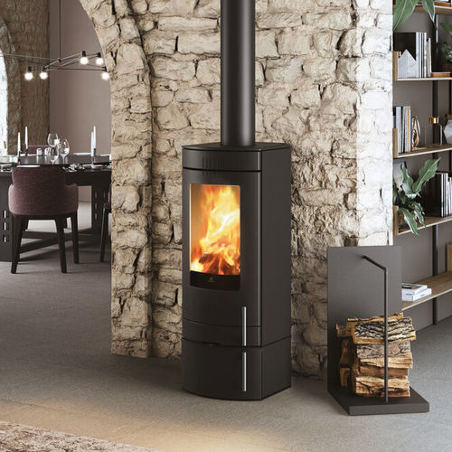 Holz-Kaminofen - POLO EVO - EDILKAMIN - 5 kW...10 kW / freistehend / modern