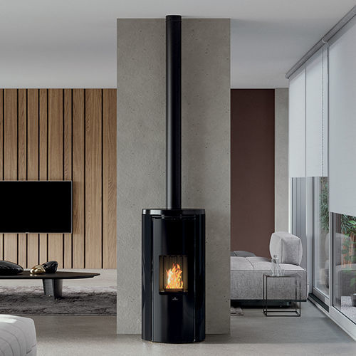 Pelletkaminofen - CELIA AIR TIGHT C - EDILKAMIN - 5 kW...10 kW / 0 - 5 kW / freistehend