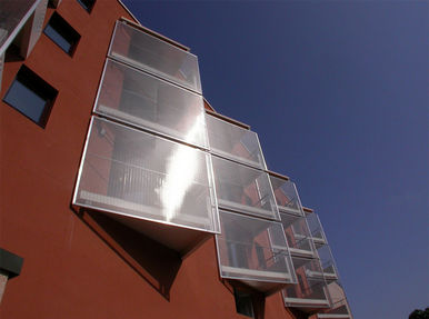 Metall-Sonnenschutzlamelle - ANDRITZ EUROSLOT Architecture - Drahtgewebe / für Fassaden / vertikal