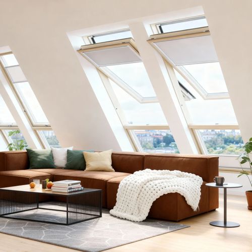 Aluminium-Dachfenster - FDP-X P50 APMX - FAKRO - Kiefer / Holz-Aluminium / Schwing