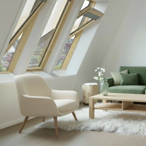 Aluminium-Dachfenster - FYP-V P50 APMX - FAKRO - Kiefer / Holz-Aluminium / mit seitlicher Drehachse