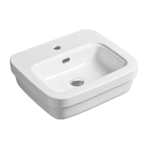 Wand-Waschbecken - EVO 15 - SIMAS ACQUA SPACE - Keramik / rechteckig / 1-Loch