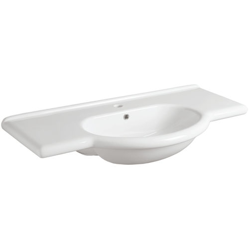 Wand-Waschbecken - TOP 60 - SIMAS ACQUA SPACE - Keramik / mit integrierter Waschtischplatte / Mischbatterie