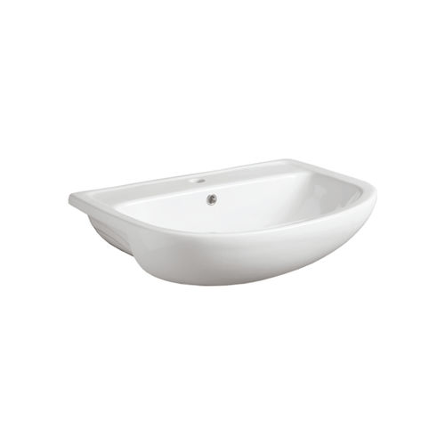 Halbeinbauwaschbecken - S 57 - SIMAS ACQUA SPACE - Keramik / D-förmig / 1-Loch