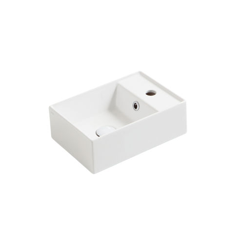 Wand-Handwaschbecken - AG 40 - SIMAS ACQUA SPACE - Aufsatz / rechteckig / Keramik