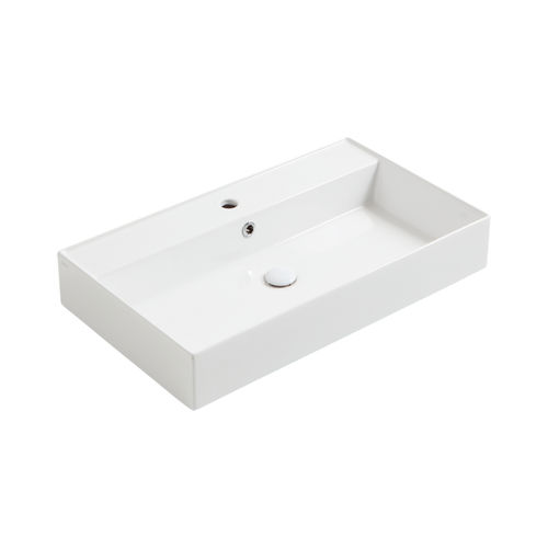 Wand-Waschbecken - AG 81 - SIMAS ACQUA SPACE - Keramik / Mischbatterie / rechteckig