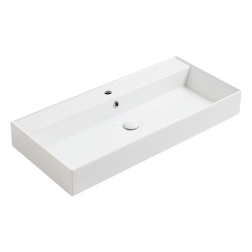 Wand-Waschbecken - AG 101 - SIMAS ACQUA SPACE - Keramik / Mischbatterie / rechteckig