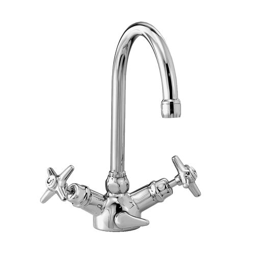 Zweigriffmischer für Waschtisch - 3217P - RUBINETTERIE STELLA - Aufsatz / verchromter Messing / für Badezimmer
