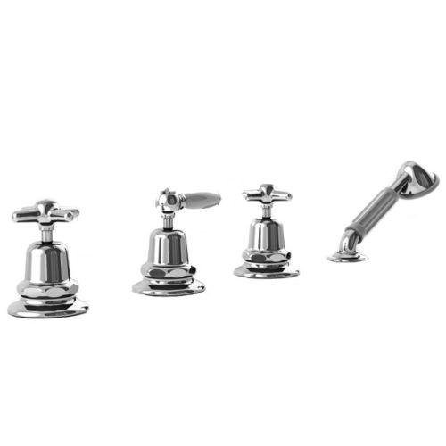 Zweigriffmischer für Dusche - 3256TR308 - RUBINETTERIE STELLA - für Badewanne / Aufsatz / verchromter Messing