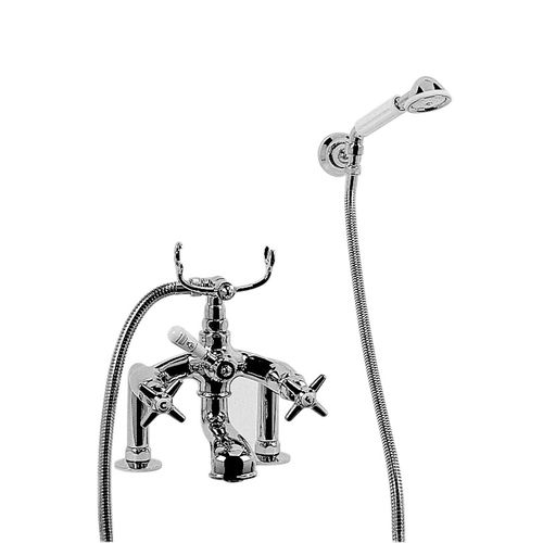 Zweigriffmischer für Duschen - 3274RG305-6 - RUBINETTERIE STELLA - für Badewanne / Aufsatz / verchromter Messing