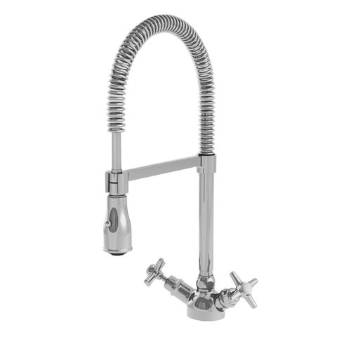 Zweigriffmischer für Dusche - 3234 - RUBINETTERIE STELLA - Aufsatz / verchromter Messing / für Küche