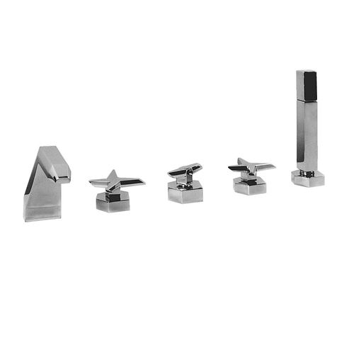 Zweigriffmischer für Duschen - 3256-308 - RUBINETTERIE STELLA - für Badewanne / Aufsatz / aus verchromtem Metall
