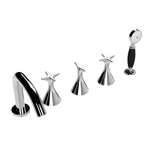 Zweigriffmischer für Duschen - 130 3256TR308 - RUBINETTERIE STELLA - für Badewanne / Aufsatz / aus verchromtem Metall