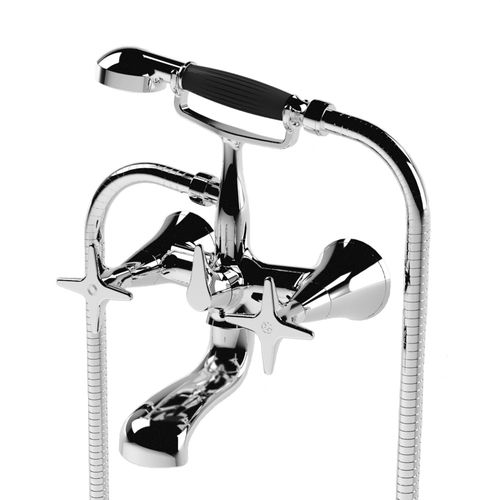 Zweigriffmischer für Duschen - 3274-306 - RUBINETTERIE STELLA - für Badewanne / wandmontiert / aus verchromtem Metall