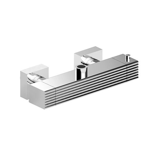 Zweigriffmischer für Duschen - 3287TM - RUBINETTERIE STELLA - wandmontiert / thermostatisch / aus verchromtem Metall